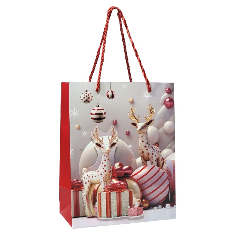 BOLSA DE REGALO NAVIDEÑA PEQUEÑA 18X23X10CM