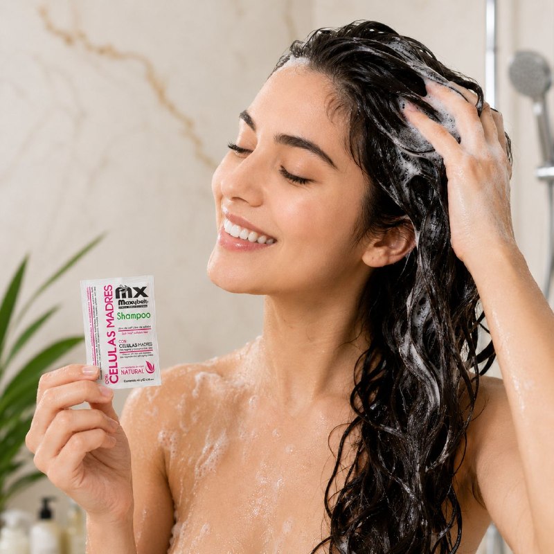 SHAMPOO PROFESIONAL CON CELULAS MADRES, ADN VEGETAL Y COMPLEJO ANTIEDAD SUAVE MAXYBELT PROFESSIONAL 40G