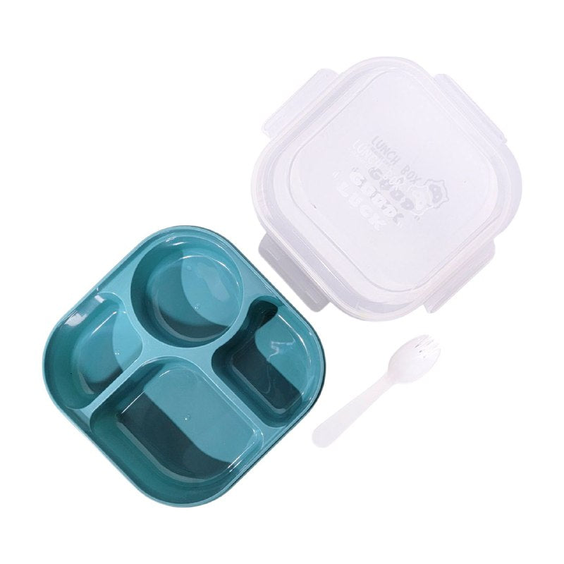 RECIPIENTE PANA PARA ALIMENTOS DE 4 COMPARTIMIENTOS CON TENEDOR BENELI HOME 18X18X6.5CM