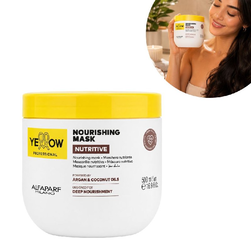 MASCARILLA CAPILAR NUTRITIVA E HIDRATANTE PARA CABELLO SECO CON ACEITE DE ARGAN ALFAPARF 500ML