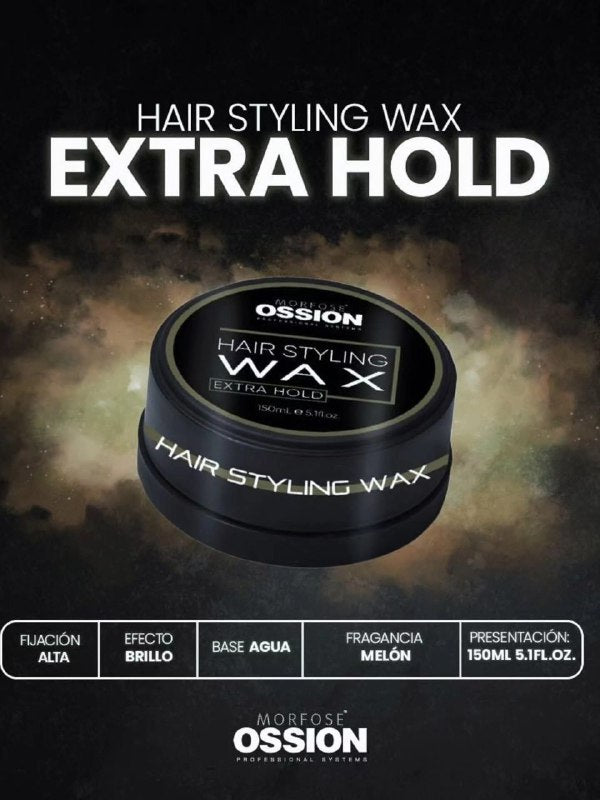 CERA PARA EL CABELLO DE EXTRA FIJACION DA BRILLO Y RESISTENCIA MORFOSE OSSION 150ML