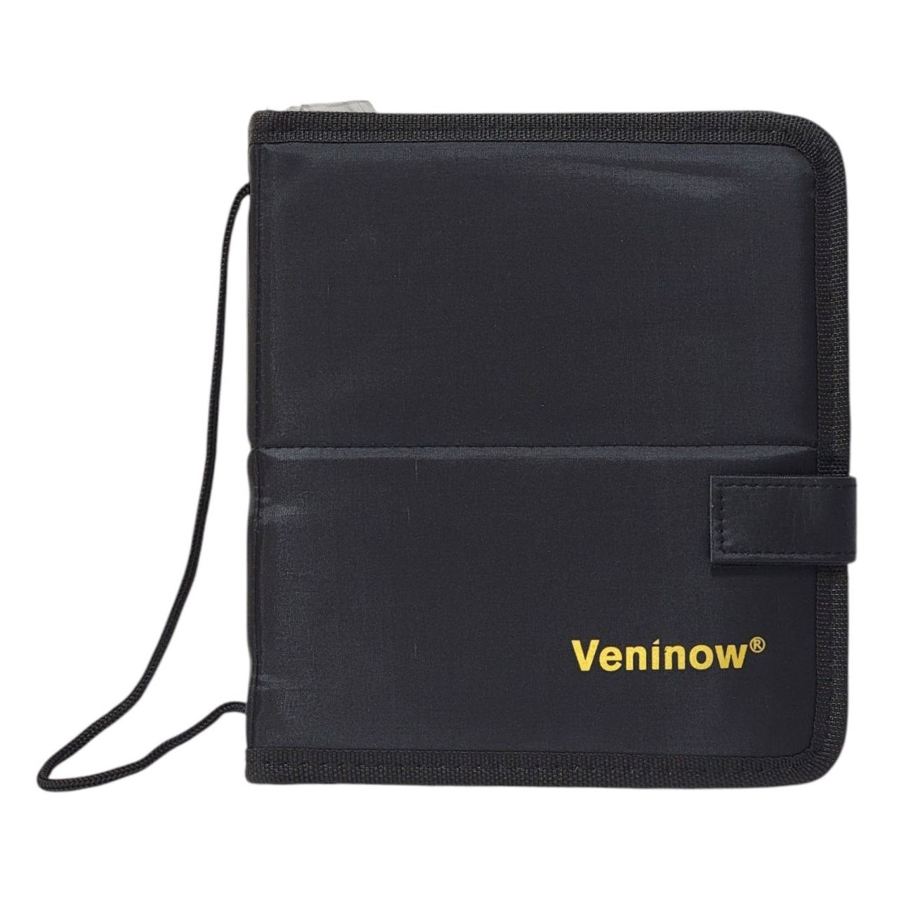 SET DE BROCHAS DE MAQUILLAJE ESTUCHE ORGANIZADOR NEGRO 15 PIEZAS