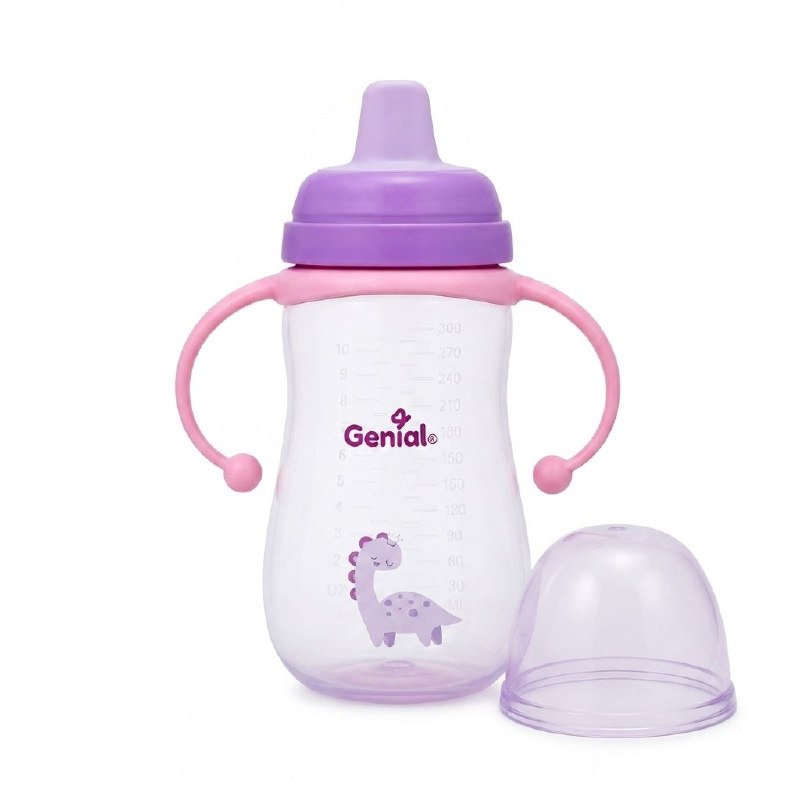 VASO DE ENTRENAMIENTO ANTIDERRAME PARA BEBES ERGONOMICO GENIAL 280ML