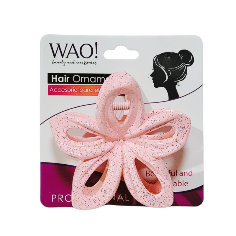 GANCHO PARA EL CABELLO CON DISEÑO DE FLOR WAO 7X9CM