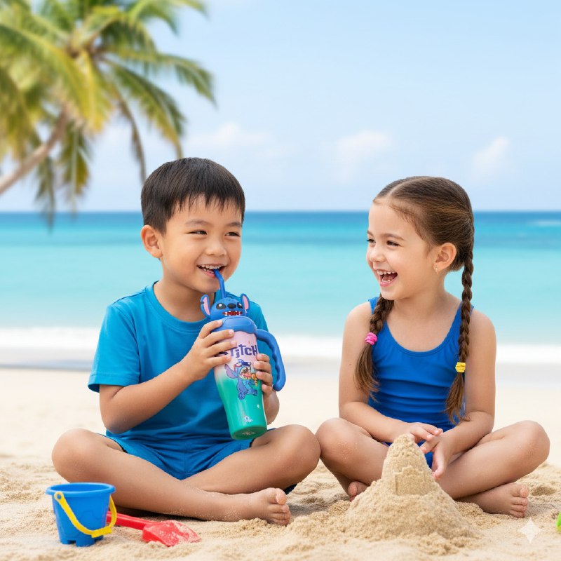 VASO TERMO DE ACERO INOXIDABLE CON ASA DISEÑOS VARIADOS PARA NIÑOS Y NIÑAS 30OZ, 6 ESTILOS