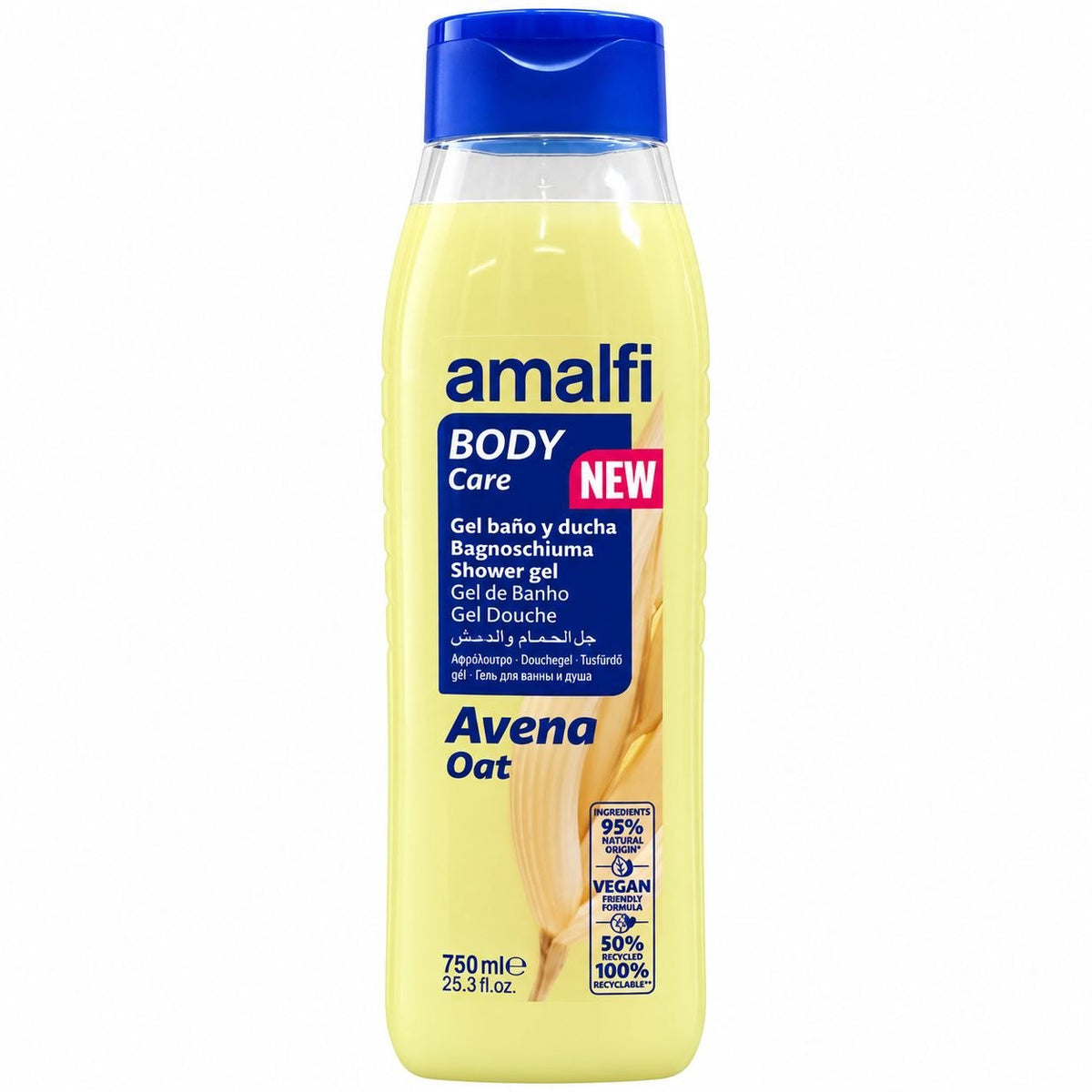 GEL DE DUCHA DERMATOLOGICO DE AVENA HIDRATANTE Y SUAVIZANTE AMALFI 750ML