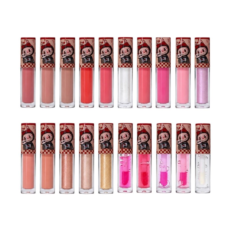 ESTUCHE DE LABIALES LÍQUIDOS ROSITA FRESITA, STITCH Y LABUBU SIYIPING EDICIÓN COLECCIONABLE 20 TONOS