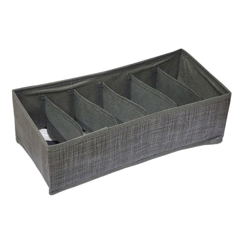 ORGANIZADOR CAJA DE ALMACENAMIENTO DE 6 COMPARTIMIENTOS FIJOS, PARA FAJAS, ROPA INTERIOR, CALCETINES Y MAS
