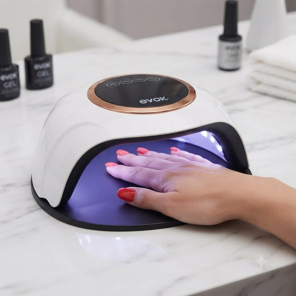 LAMPARA PARA UÑAS DE SECADO Y CURADO ULTRA VELOZ EVOK LÁMPARA LED PROFESIONAL 120W