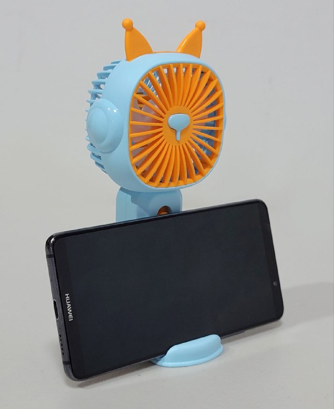 VENTILADOR DE MANO O MESA RECARGABLE CON SOPORTE PARA CELULAR LINGPAN
