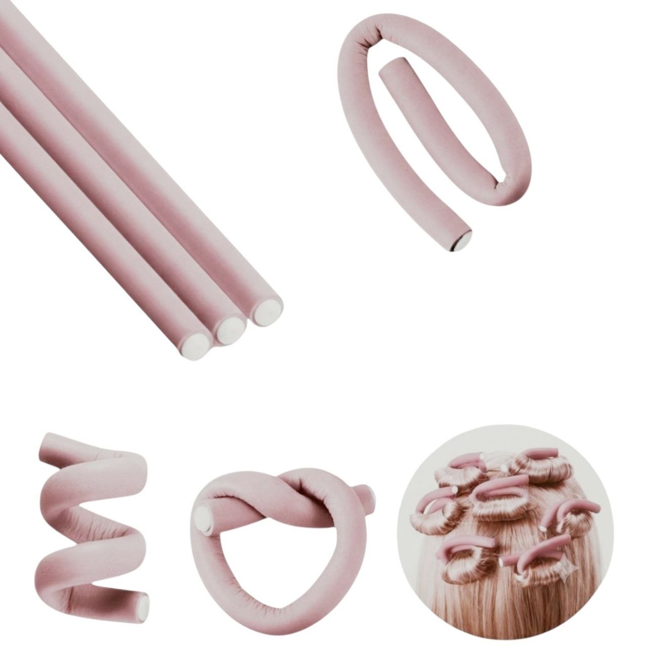 ROLLO PARA EL CABELLO TUBOS FLEXIBLES DE ESPUMA NEVADA