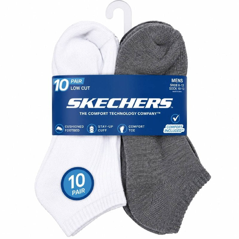 CALCETA TOBILLERA SKECHERS ORIGINAL PARA HOMBRE 10 PARES TALLA: 10-13
