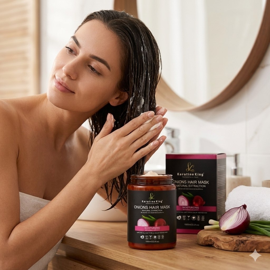 MASCARILLA PARA EL CABELLO CON EXTRACO DE CEBOLLA DE HIDRATACION INTENSIVA KERATINE KING 1000ML