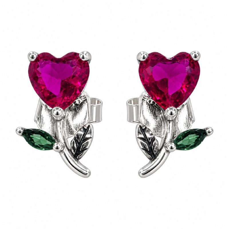 ARITOS DE PLATA 9.25 CON DISEÑO DE FLOR TULIPAN MEDIDA: 1CM PESO: 1.3G