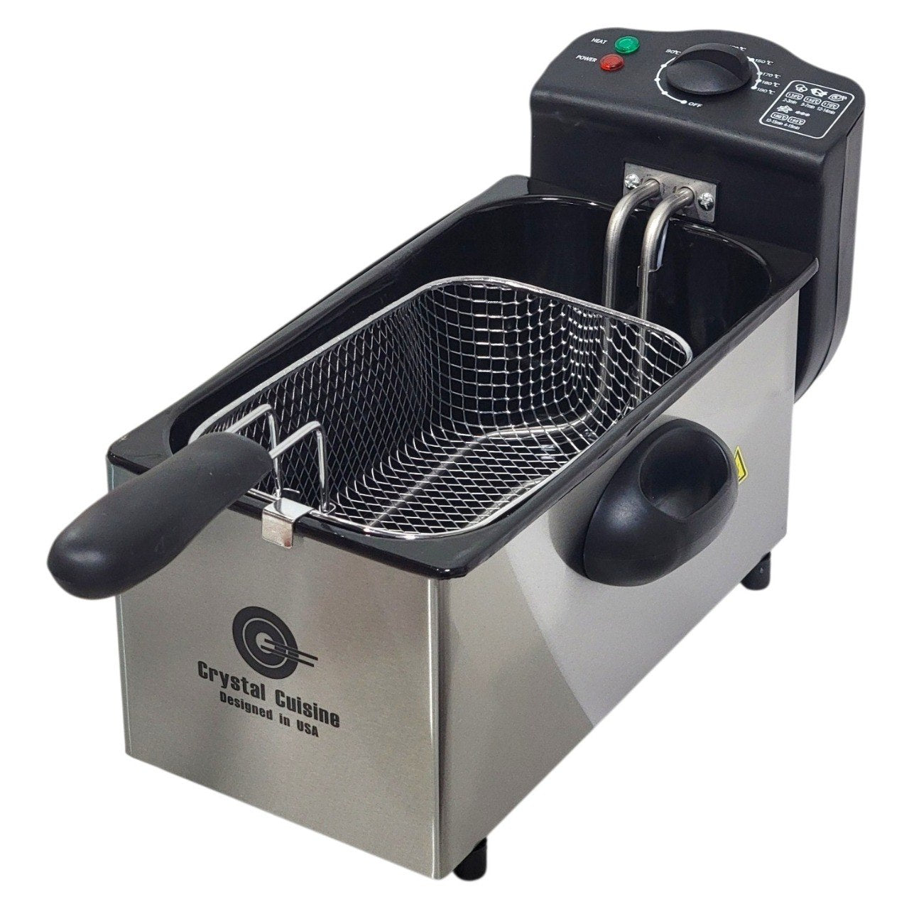 FREIDORA ELECTRICA DE ACERO INOXIDABLE 2000W CRYSTAL CUISINE 3L 41X23CM
