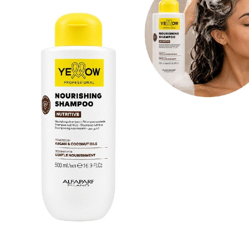 SHAMPOO NUTRITIVO E HIDRATANTE PARA CABELLO SECO Y DESHIDRATADO CON ACEITE DE ARGAN ALFAPARF 500ML