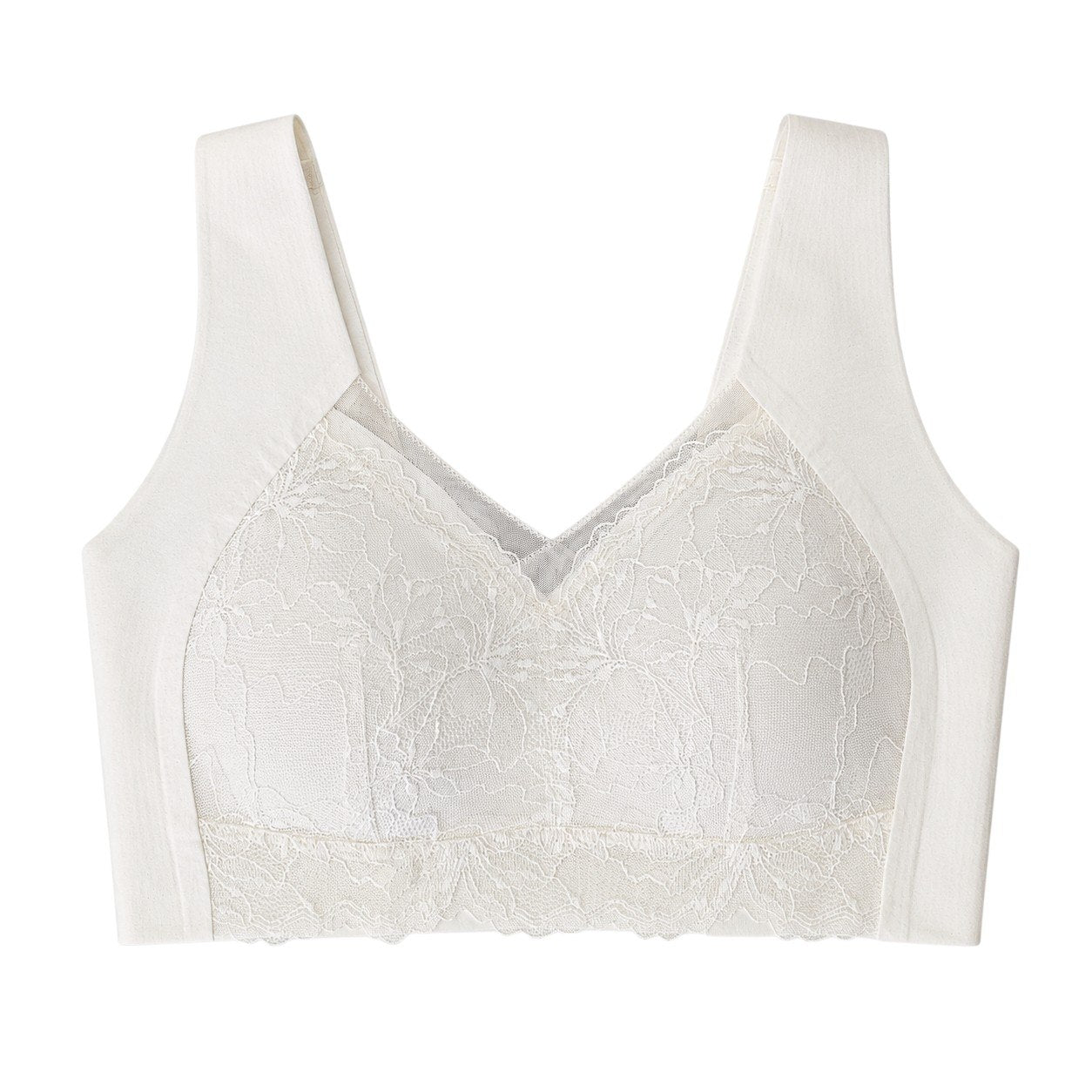 BRASIER TIPO TOP SIN VARILLA CON ENCAJE FLORAL