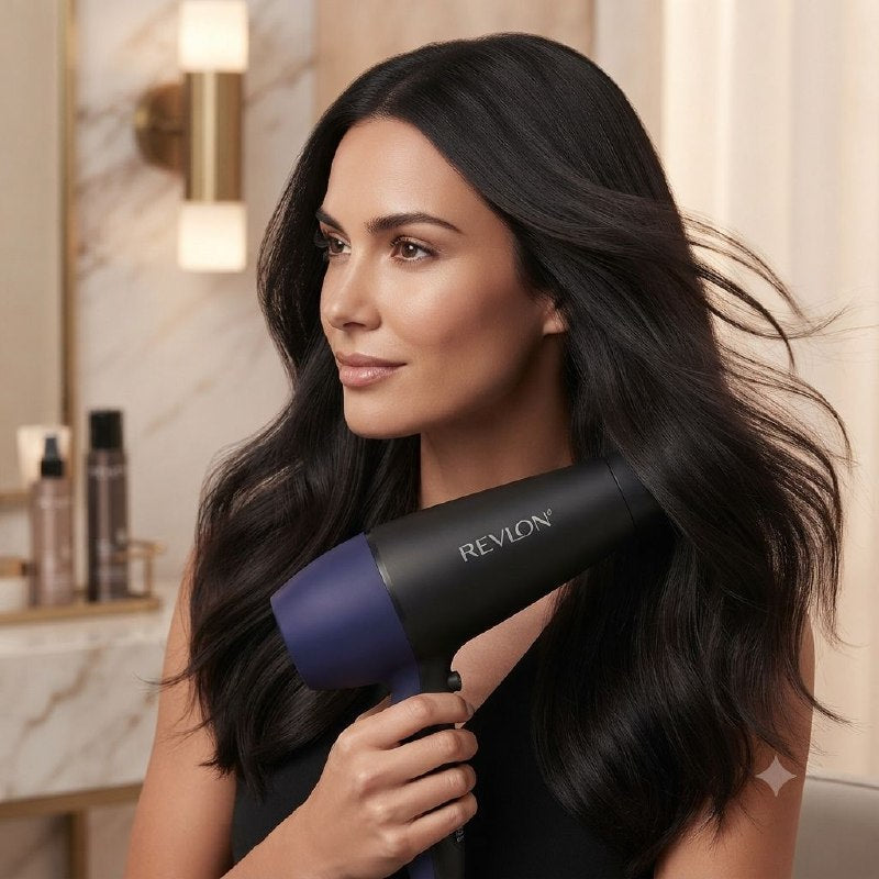 SECADOR DE CABELLO PROFESIONAL CON TECNOLOGÍA IÓNICA DE TURMALINA Y RECUBRIMIENTO CERÁMICO LIGERO Y POTENTE REVLON 1875W