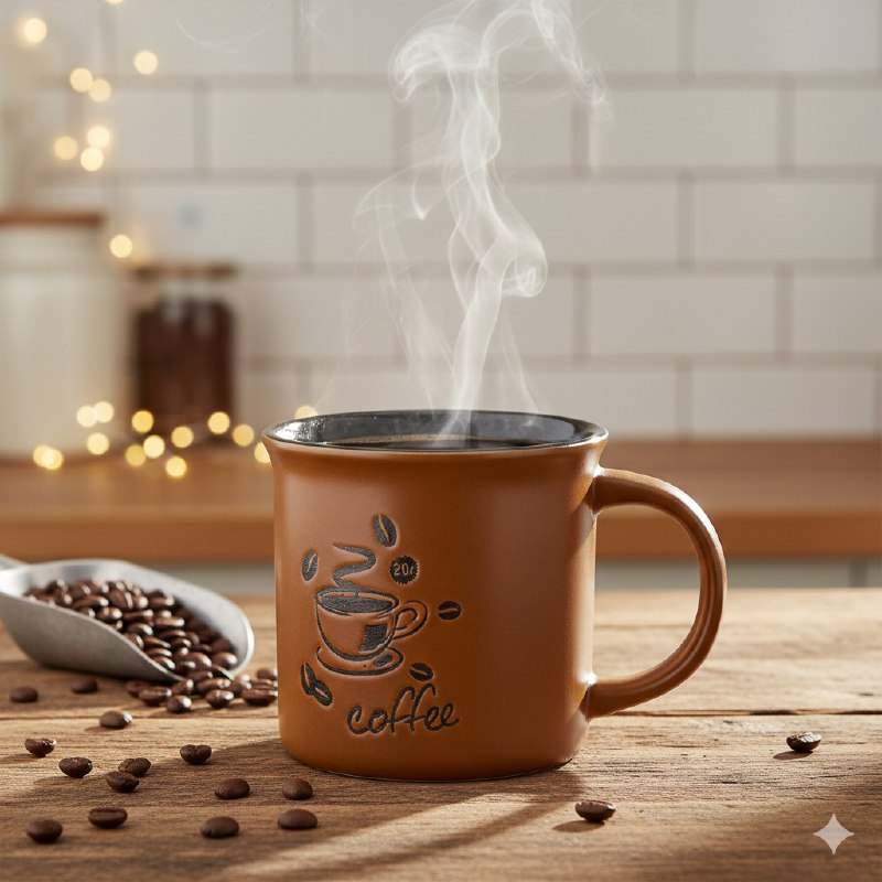 TAZA DE CERAMICA DE ALTA RESISTENCIA CON ACABADO BRILLANTE Y DISEÑO ERGONOMICO 8CM