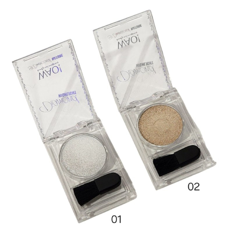 ILUMINADOR EN POLVO MAGICO PARA OJOS LUZ DE DIAMANTE WAO 7.5G, 2 TONOS