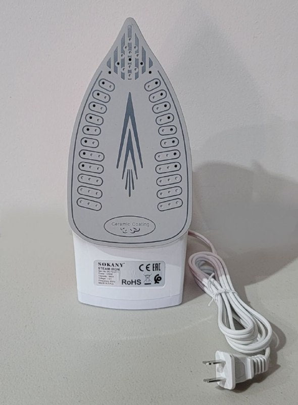 PLANCHA DE VAPOR CERAMICA PARA ROPA DE 1200W DE POTENCIA SOKANY SKYD2111