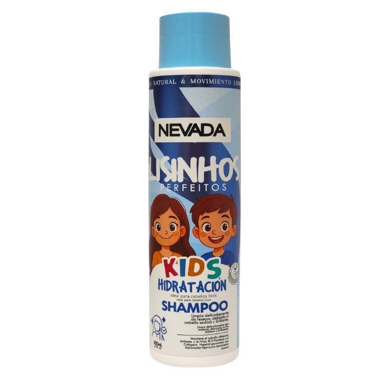 SHAMPOO HIDRATANTE PARA NIÑOS PELO LISO BRILLANTE NEVADA KIDS 500ML