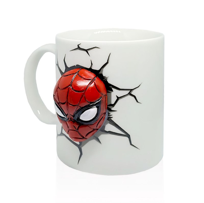 TAZA DE CERAMICA, RESISTENTE AL CALOR, MANGO CREATIVO DISEÑO AVENGERS INFINITY WAR SPIDER MAN