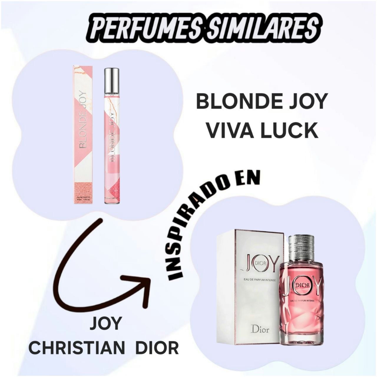 PERFUME DE TUBO BLONDE JOY VIVA LUCK 35ML 1 UND (DUPE JOY CHRISTIAN DIOR)