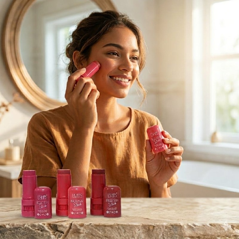 BLUSH CREMOSO EN BARRA DE ALTA PIGMENTACION Y ACABADO NATURAL USHAS 7G