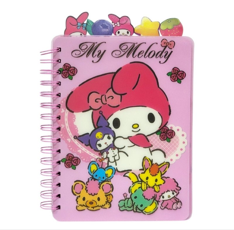 CUADERNO LIBRETA DE HELLO KITTY CON PESTAÑAS DECORATIVAS 16X22CM