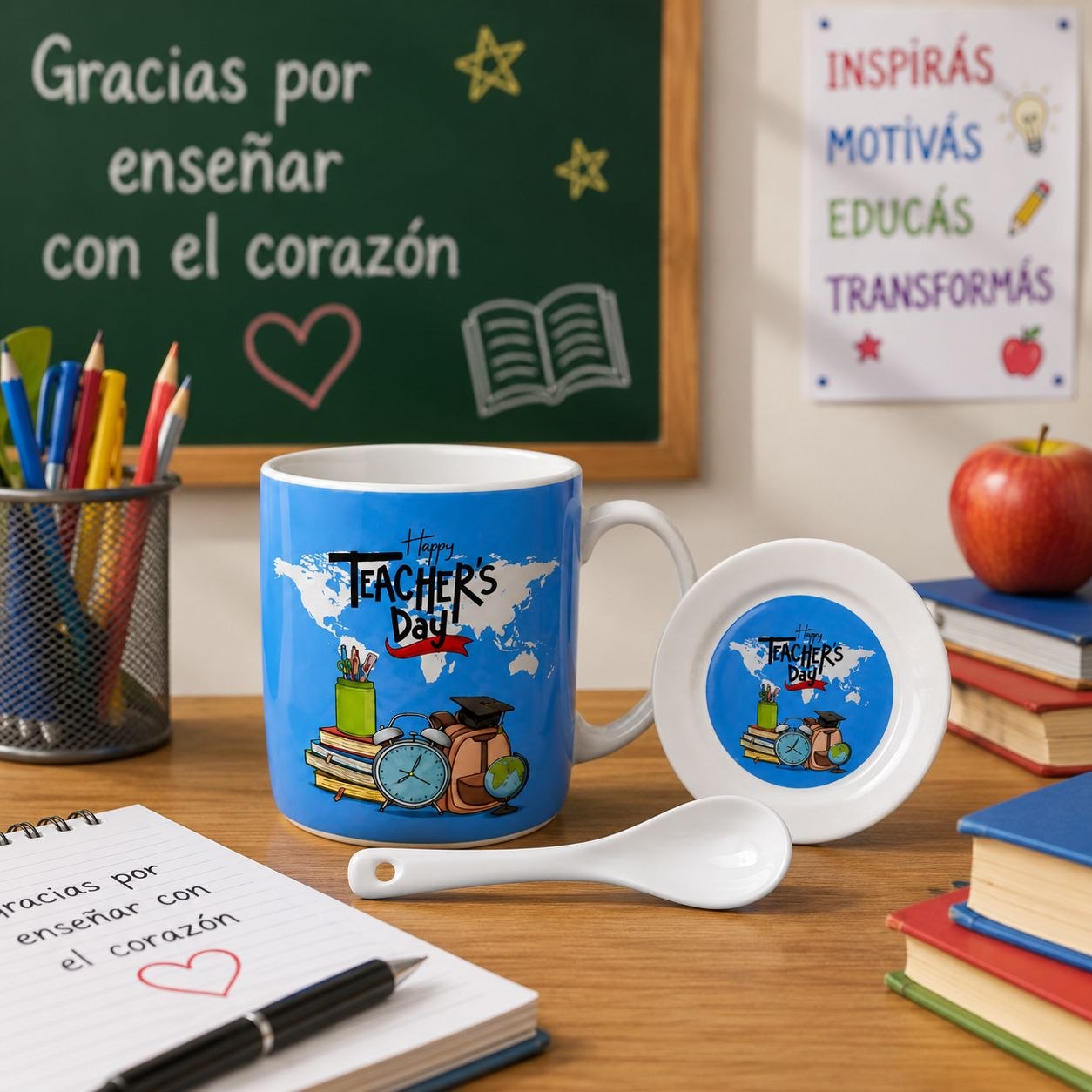 SET DE REGALO DÍA DEL MAESTRO  9X8CM