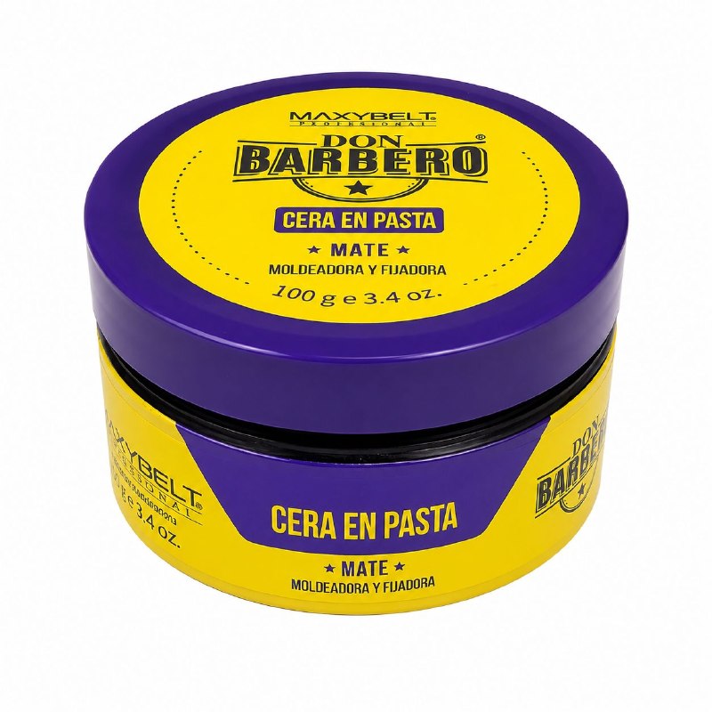 CERA EN PASTA MATE MAXYBELT PROFESSIONAL DON BARBERO 100G 1 UND (MOLDEADORA Y FIJADORA PARA CABELLO)