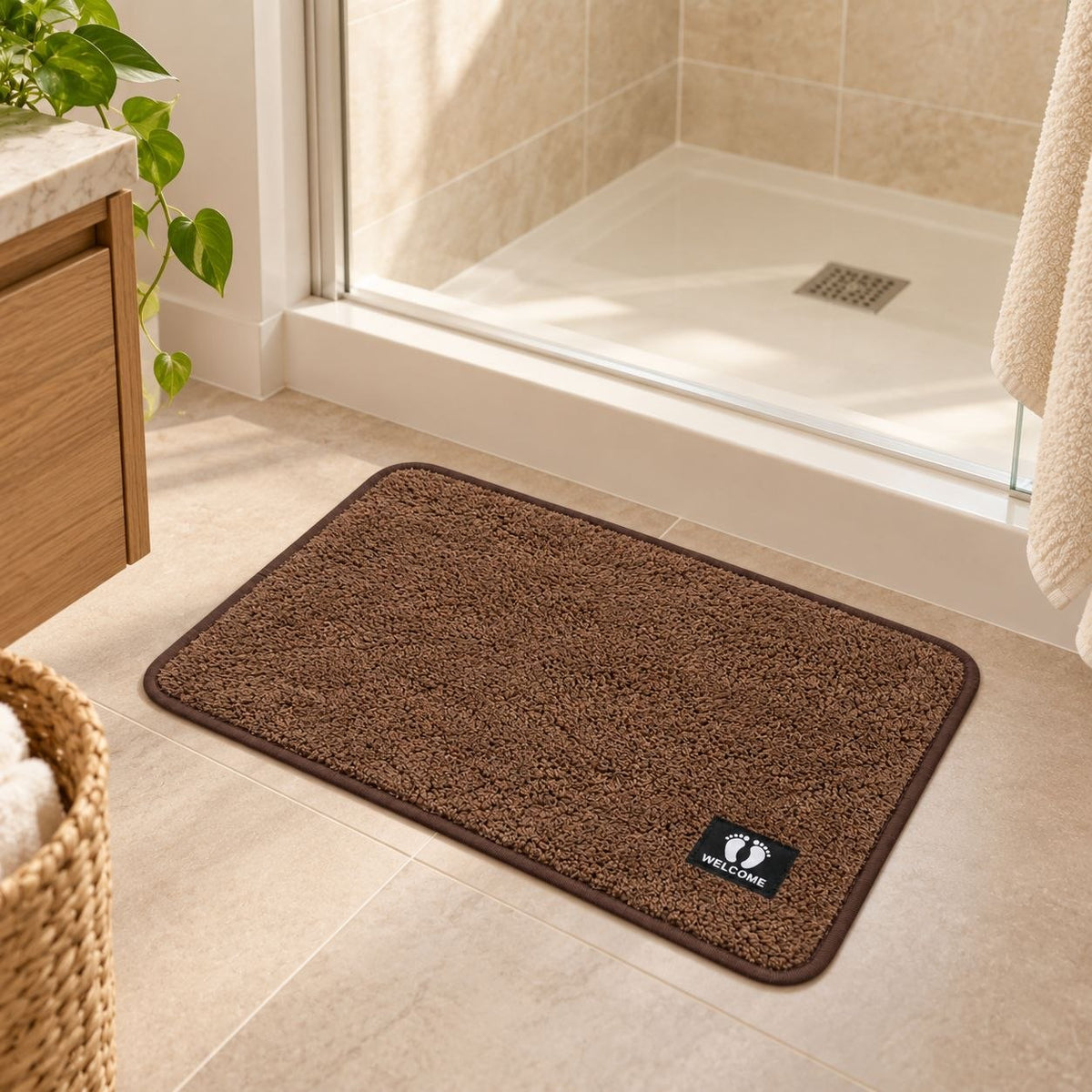 ALFOMBRA ANTIDESLIZANTE PARA BAÑO Y HOGAR BENELI HOME 58X38CM