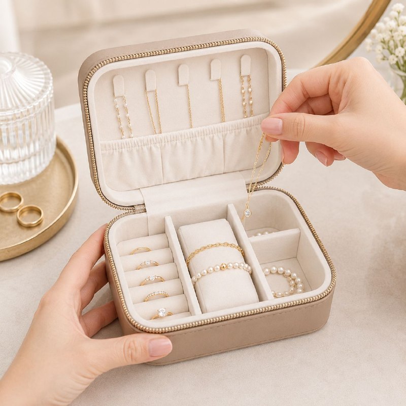 ORGANIZADOR JOYERO ELEGANTE PORTATIL