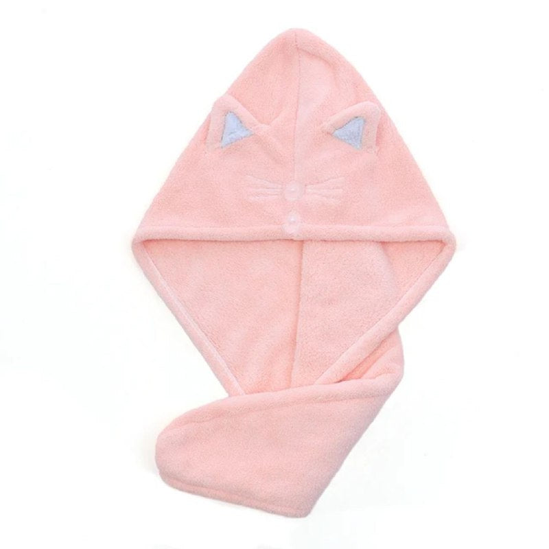 GORRO PARA SECAR EL CABELLO CON TOALLA CON BOTON DE MICROFIBRA, FUERTE, ABSORBENTE DE AGUA, 4 COLORES DRY CAP