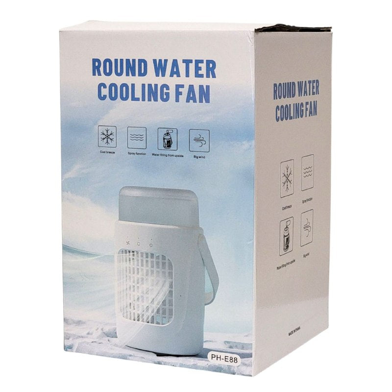 VENTILADOR PORTATIL REDONDO DE REFRIGERACION DE AGUA Y HUMIFICADOR