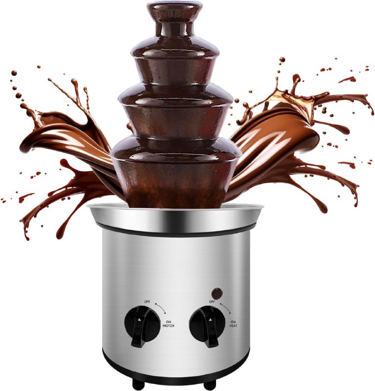 FUENTE DE CHOCOLATE FONDUE DE ACERO INOXIDABLE ELECTRICA