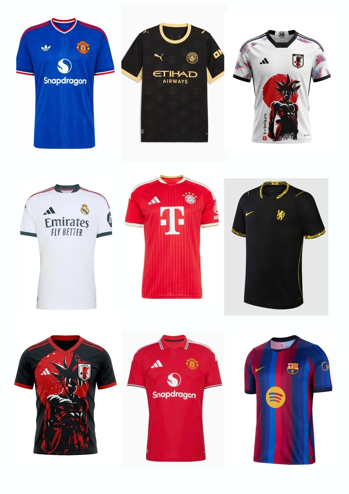CAMISETA DE FÚTBOL VARIOS EQUIPOS