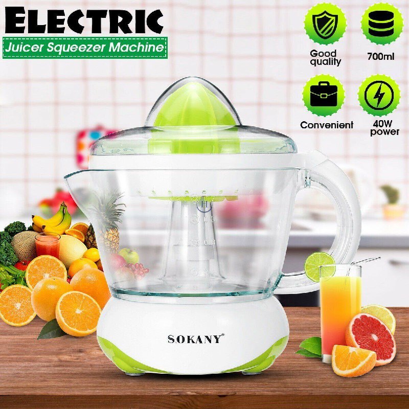 MAQUINA EXTRACTOR DE JUGO, EXPRIMIDOR DE CITRICOS, WK-725, 45W, 700ML SOKANY