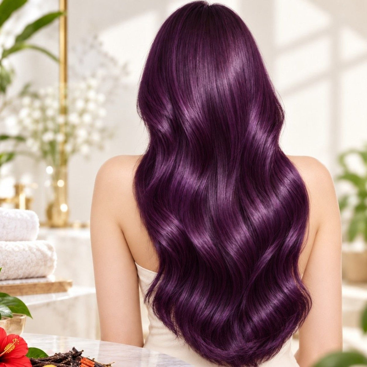 SHAMPOO TINTE PARA EL CABELLO 3 EN 1 AUGEAS HERBAL HAIR PURPLE 500ML