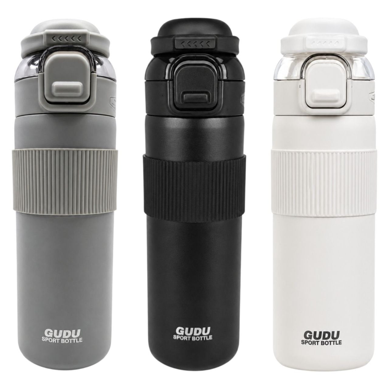VASO ERGONÓMICO HERMÉTICO PARA LÍQUIDOS FRÍOS Y CALIENTES GUDU BOTE DEPORTIVO PREMIUM 700 ML / 3 COLORES
