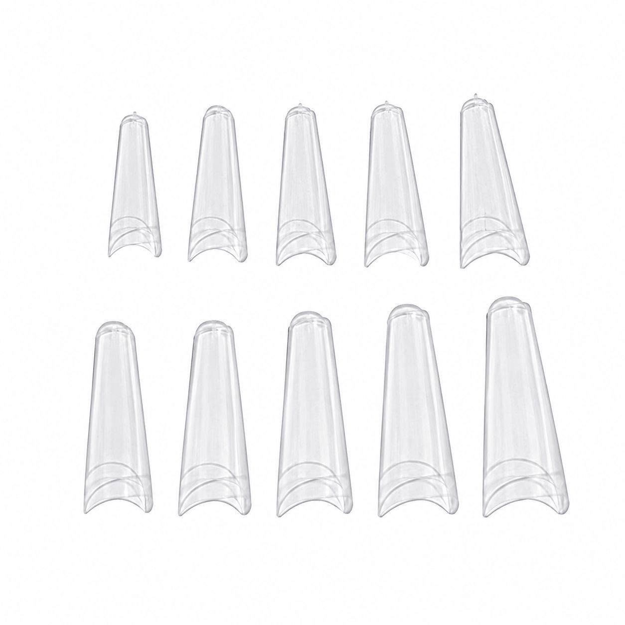 TIPS DE GEL SUAVE FORMA COFFIN TRANSPARENTES QUEENIGHT 500PCS