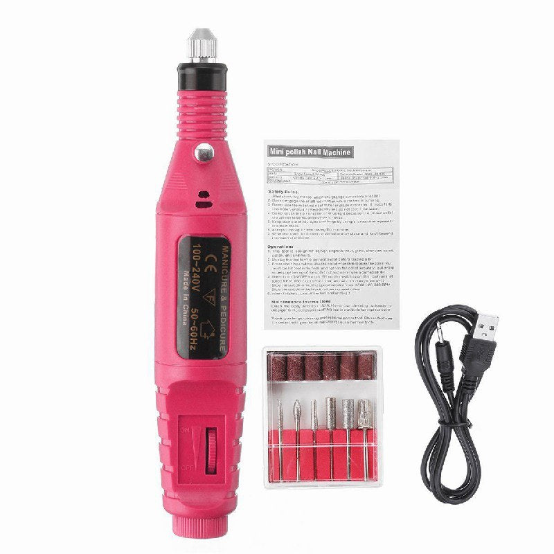 TALADRO PULIDOR DE UÑAS, DRILL TALADRO TALLADOR ELECTRICO PARA PEDICURA Y MANICURA 6 BROCAS