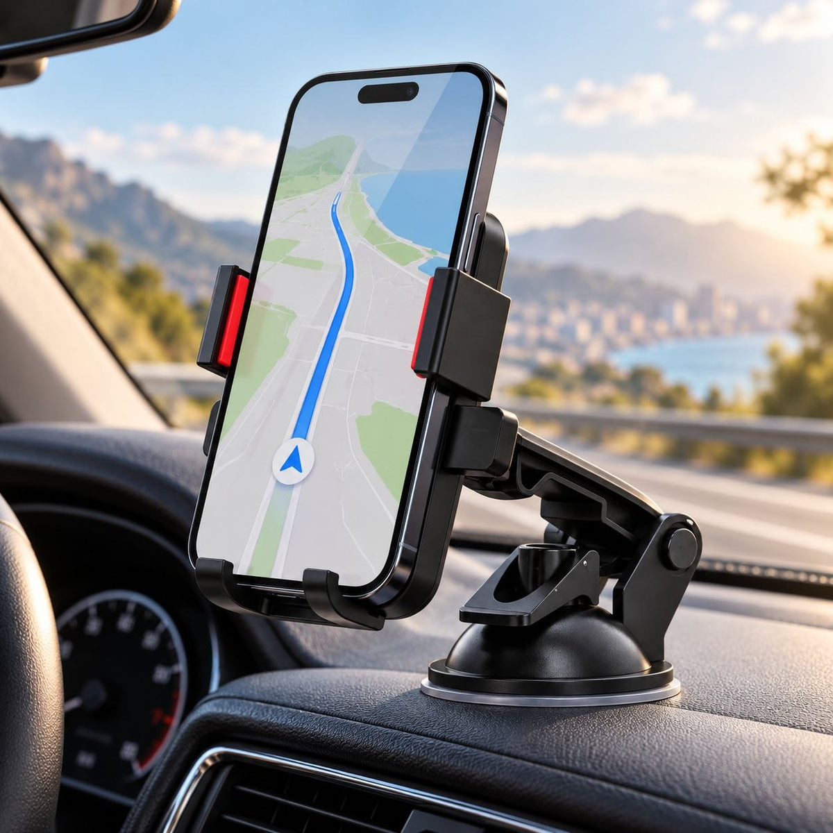 SOPORTE DE SUCCIÓN PARA CELULAR EN AUTO CON ROTACIÓN 360 GPENGKJ 11.5CM