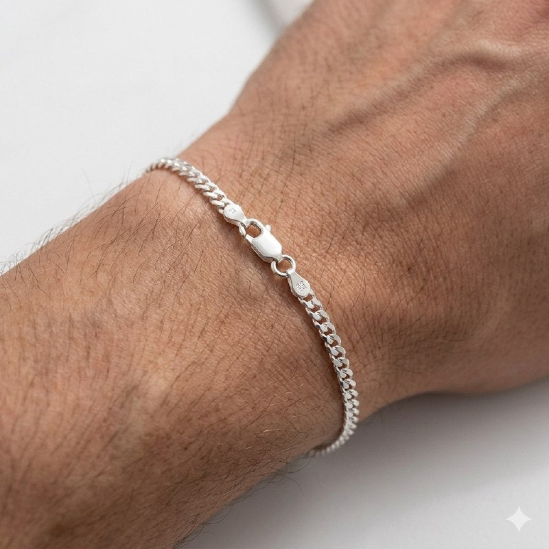 PULSERA DE PLATA 9.25 PARA HOMBRE PESO: 3.3G