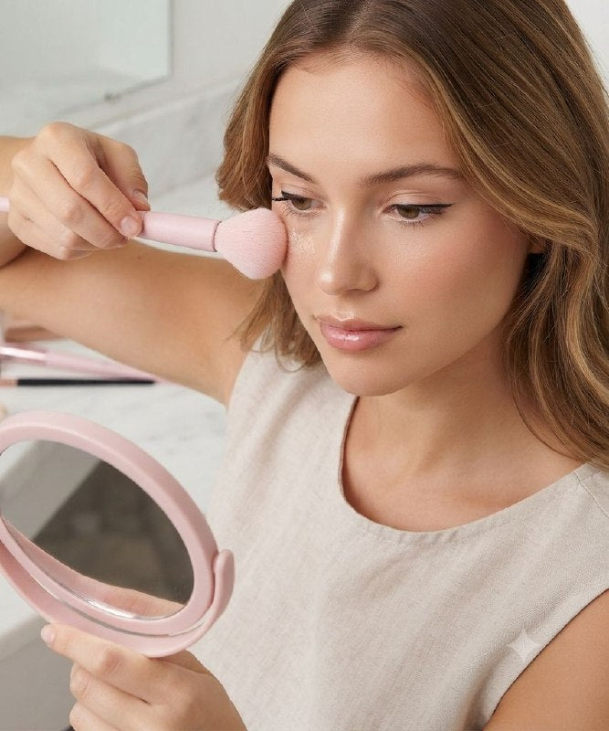 BROCHA DE MAQUILLAJE VEGANA DE PRECISION PARA RUBOR BEAUTY CREATIONS