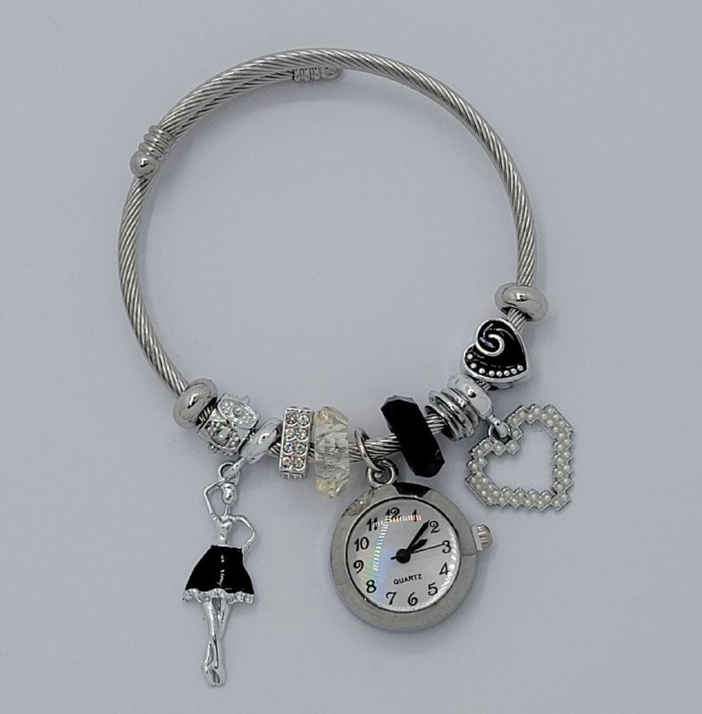 RELOJ ECONOMICO TIPO PANDORA PARA DAMA