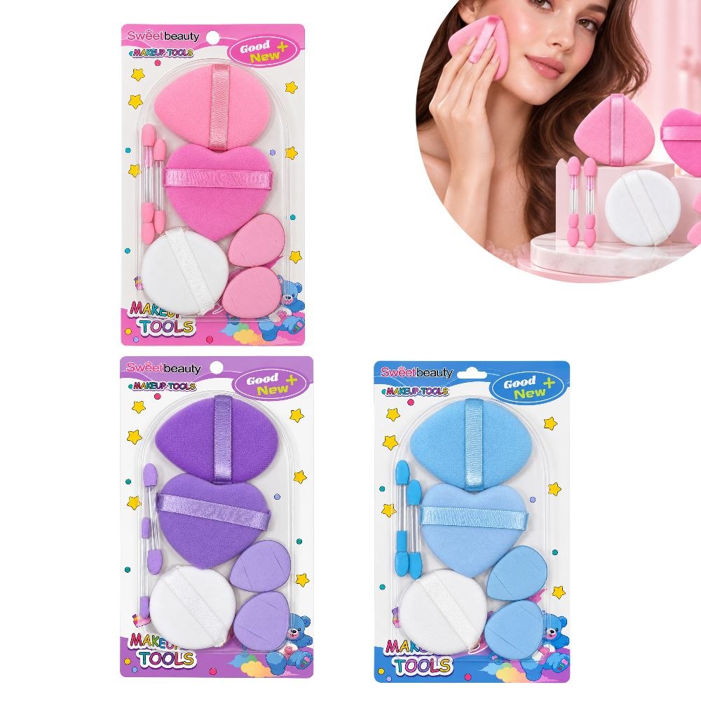 SET DE 8 ESPONJAS PARA MAQUILLAJE Y SOMBRAS SWEET BEAUTY
