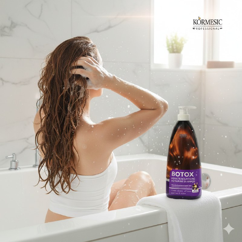 SHAMPOO DE QUERATINA Y BOTOX REPARADOR NUTRITIVO KORMESIC 1000ML