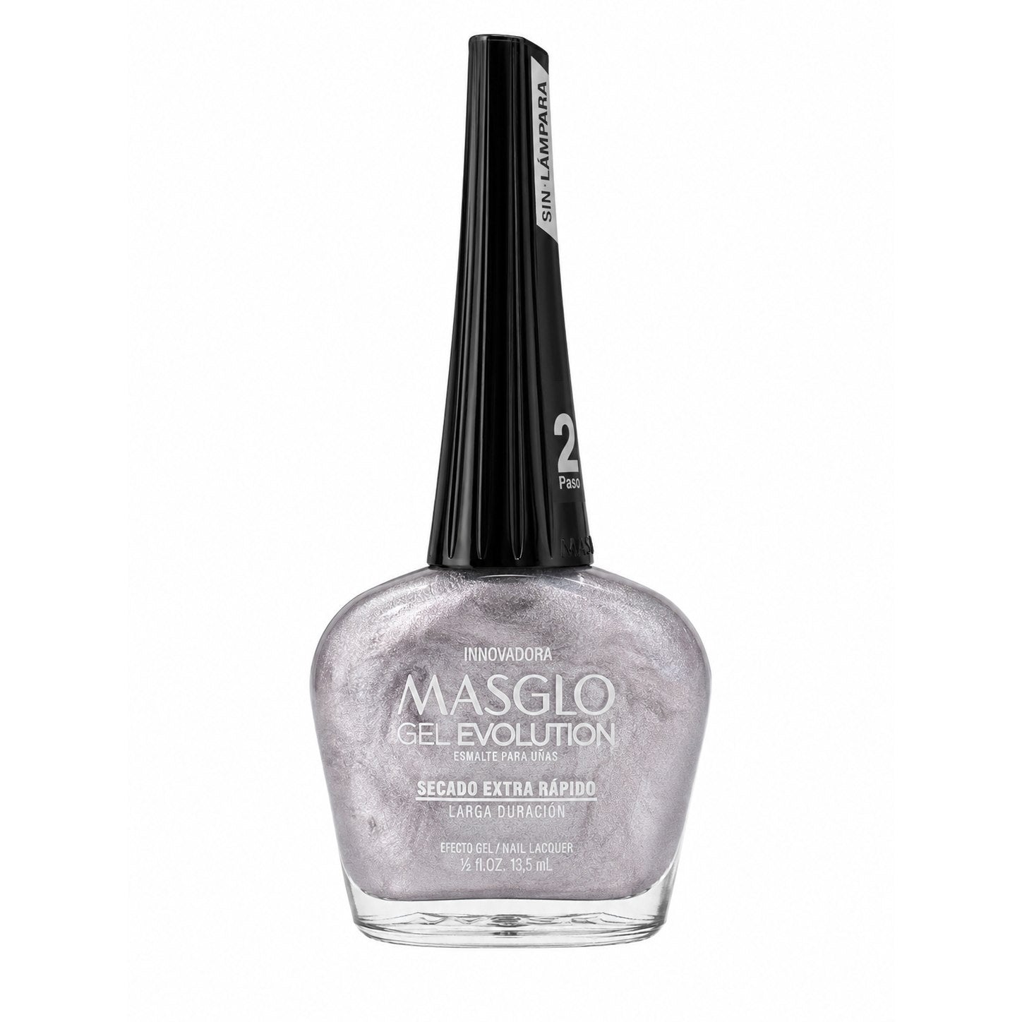 ESMALTE DE UÑAS CON EFECTO GEL DE SECADO EXTRA RÁPIDO MASGLO GEL EVOLUTION PASO 2 "ESTILO INNOVADORA" 13.5 ML
